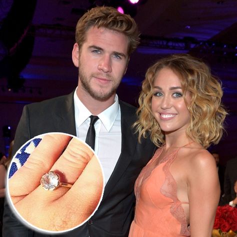 Liam Hemsworth & Miley Cyrus: Top 23 Enviable Celebrity Engagement Rings - Jeweller Magazine: Jewellery News and Trends The Huntsman Winter's, Miley Cyrus And Liam Hemsworth, Celebrity Wedding Rings, The Huntsman, Neil Lane, Celebrity Wedding, Trending Engagement Rings, Celebrity Engagement Rings, Ring Trends