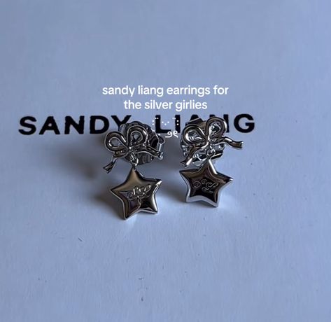 Sandy Liang Earrings, Sandy Liang Jewelry, Venus In Virgo, Silver Tattoo, Piercing Inspo, Fashion Girly, Silver Springs, Sandy Liang, Jewelry Inspo