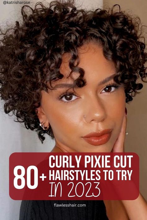 Are you sick and tired of straightening your hair all the time? Let your locks free, and give a curly pixie cut a chance.Choose from the selection of the best short hairstyles for curly hair to inspire your next trip to the salon. Short Haircuts Curly Hair, Short Natural Curls, Pixie Cut Curly Hair, Short Curly Cuts, Hairstyles Names, Short Curly Hairstyles For Women, Short Natural Curly Hair, Curly Pixie Hairstyles, Short Curly Pixie