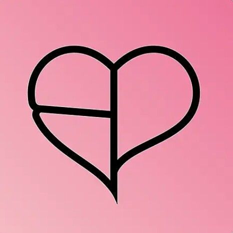 Blackpink Symbol Logo, Blackpink Heart Logo, Blackpink Logos, Blackpink Heart, Rosé Chibi, Kpop Tattoo, Blackpink Logo, Bp Logo, Kpop Tattoos