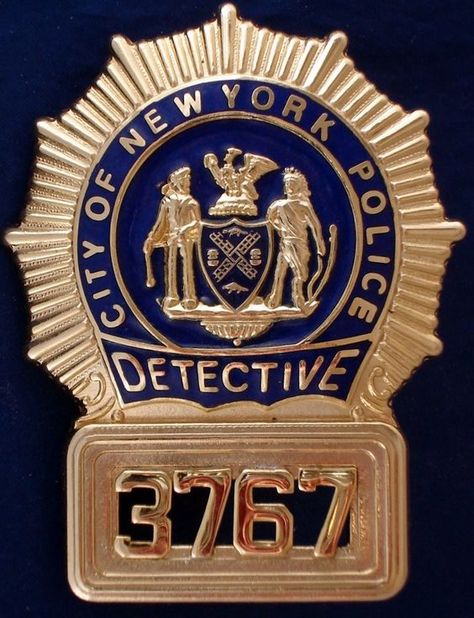 New York City Police Department, Detective Shield, US State of New York Detective Badge, Law Enforcement Badges, Detective Aesthetic, Castle Tv Shows, Sheriff Badge, New York Police, Emergency Medical Services, Police Detective, Detective Agency