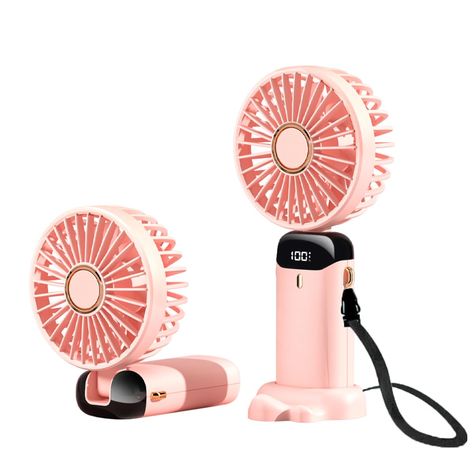 PRICES MAY VARY. 【4000mAh for 7-16 Hours】rechargeable battery powered fan with 4000mAh large-capacity battery , can work continuously for 7-16h (depending on the gear), and it only takes 2.5h to fully charge. 【5 Speed Mode】It’s blowing intensity is adjustable from 1 to 4 gear, gradually increase, and In the 5th gear, weak and strong winds alternate in a cycle, more natural and comfortable. 【15db Extra-Quite】The hand held face fan has a strong wind but the noise is low to 15db, Even if blow to fa Handheld Fan, Amazon Buy, Hand Held Fan, Strong Wind, Cold Air, Small Hands, Rechargeable Battery, Cooling Fan, Cool Gadgets