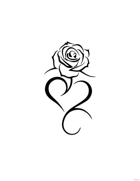 Free Gangster Drawing Of Hearts And Roses Gangster Drawings Easy, Rose Heart Tattoo, Gangster Drawings, Tiny Wrist Tattoos, Rose Tattoos For Women, Remembrance Tattoos, Self Love Tattoo, Tasteful Tattoos, Mother Tattoos