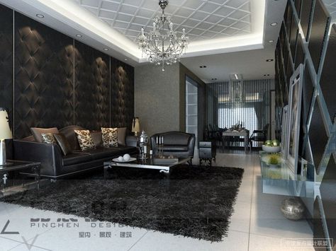 dark Living room feature walls textures chandelier Classic Luxury Living Room, Chinese Style Living Room, Brown Living Room Decor, Minimalist Living Room Decor, Classy Living Room, Dark Living Rooms, Wallpaper Room, Wallpaper Backgrounds Dark, Backgrounds Dark