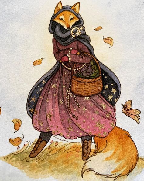 The Arctic Selkie — A little fox witch doodle that has been sitting on... Witch Character Art, Fox Witch, Cottage Witch, Art Cottage, Fox Art, My Desk, Anthropology, Creature Art, Pretty Art