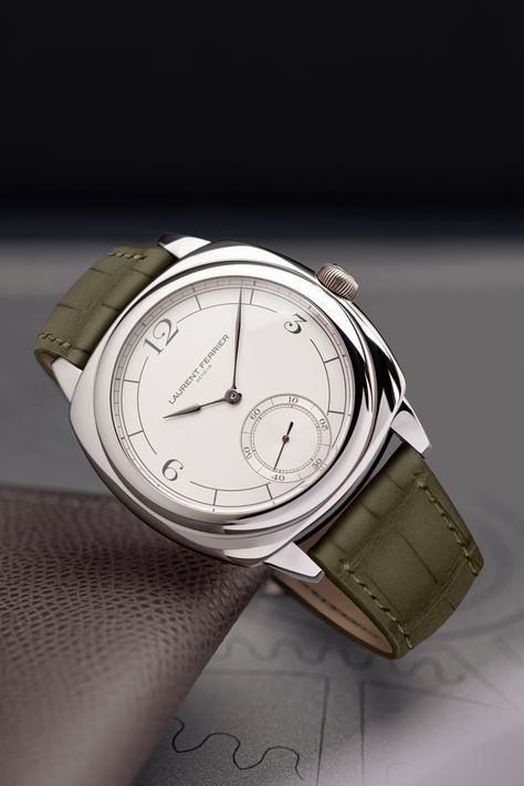 Luxury Classic Metal Watches, Luxury Men's Metal Dial Jewelry And Watches, Modern Cartier Watch With Metal Dial, Luxury Metal Dial Watches, Laurent Ferrier Watches, Laurent Ferrier, Mens Watch Brands, Classy Watch, Red Watch