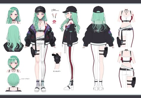 Character Turnaround, Character Reference Sheet, Vtuber Art, Vtuber Model, Character Model Sheet, Character Design Sketches, Character Model, Reference Sheet, Character Sheets