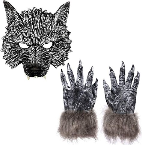 Werewolf Claws, Werewolf Cosplay, Werewolf Mask, Claw Gloves, Wolf Costume, Wolf Mask, Fancy Costumes, Head Mask, Half Face Mask