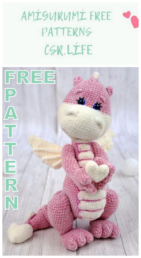 Crocheted Dragon, Crochet Dinosaurs, Crochet Dinosaur Patterns, Crochet Dragon Pattern, Awesome Crochet, Free Amigurumi Crochet Patterns, Crochet Toys Free Patterns, Crochet Toys Free, Eco Baby