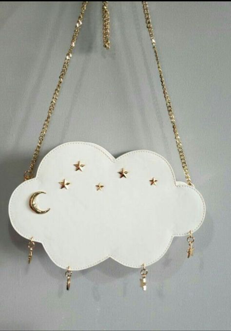 Cloud Accessories, Cloud Purse, Cool Purses, Moon Purse, Kawaii Purse, Strawberry Bag, Star Bag, Kawaii Bags, Tas Bahu