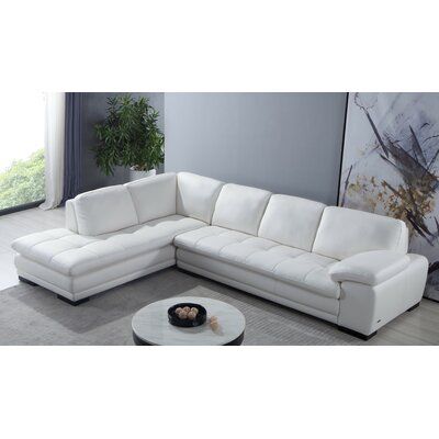 Top Grain Leather Sectional, Teen Hangout, Modern Leather Sectional, White Shag Rug, White Leather Sofas, Teen Lounge, White Sectional, Sofa Manufacturers, Sectional With Ottoman