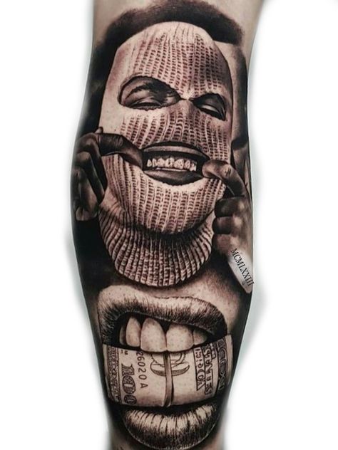 Tato Realis, Tiger Tattoo Sleeve, Trending Tattoos, Realistic Tattoo Sleeve, Gangsta Tattoos, Chicano Style Tattoo, Men Tattoos Arm Sleeve, Tattoo Zeichnungen, Muster Tattoos