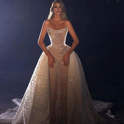 Glam Prom Dresses, Sparkly Prom Dress, Strapless Party Dress, Luxury Wedding Dress, Wholesale Dress, Glam Dresses, Luxury Dress, Glitz And Glam, Bridal Couture