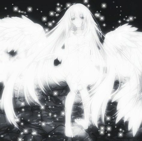 Discord Server, An Angel, Angel, Stars, Hair, Anime, White