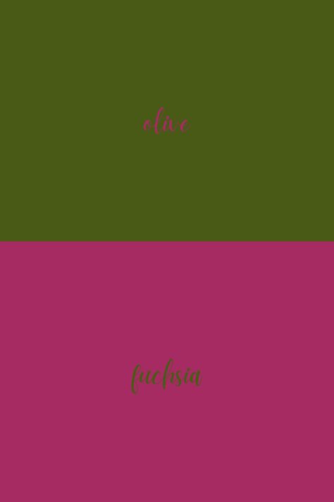 Fuschia Color Combinations, Magenta Color Combinations, Olive Green Kitchen, Olive Green Weddings, Glam House, Magenta Wedding, Pink Color Combination, Green Color Combinations, Pink Wedding Colors