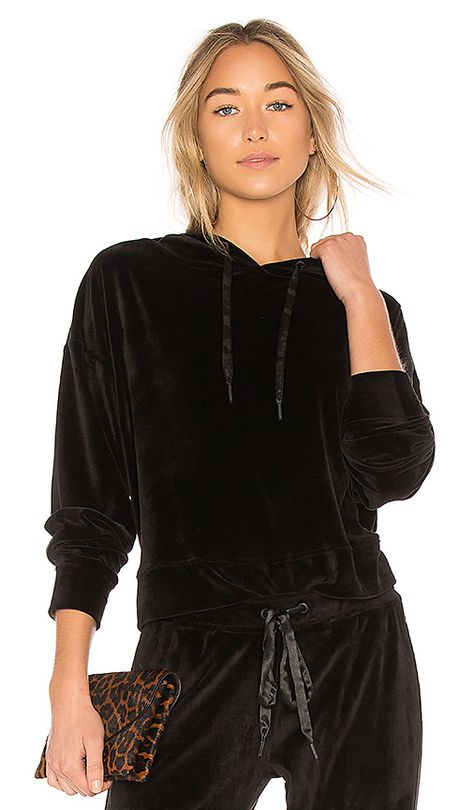 Sanctuary Melrose Brigade Hoodie in Black. 40.00 USD Alexander Wang Sweatsuit, Velvet Hoodie, Ruffle Bodysuit, Sweatsuit Set, Dropped Shoulder Sweatshirt, Tie Dye Hoodie, Crop Sweatshirt, Fashion Help, Hooded Pullover