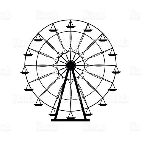 Ferris Wheel Tattoo, Ferris Wheel Drawing, Wheel Drawing, Logo Voyage, Wheel Tattoo, Paris Tattoo, Disney Art Drawings, Traditional Tattoo Art, Memorial Tattoo