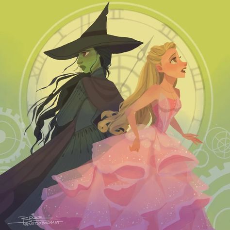 Rizal Badar on Instagram: “🧹🧪💗 I screamed when the actresses post a little sneak peek. Also i've heard one of them sing one of the soundtracks i just cannot wait…” Elphaba And Glinda, Glinda The Good, Wicked Musical, Glinda The Good Witch, The Wonderful Wizard Of Oz, Musical Art, Wicked Witch, Cute Cartoon Drawings, Theatre Kid