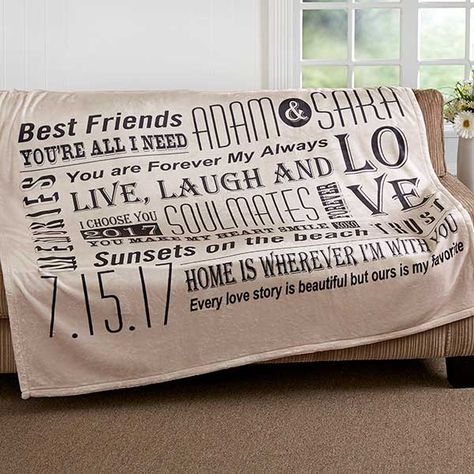 16882 - Our Life Together Personalized Fleece Blanket Anniversary Pillow, Couples Blanket, Couple Moments, Romantic Gifts For Him, Heart Blanket, Ideas Hogar, Sweetest Day, Personalised Blankets, Personalized Couple