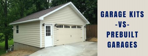 Prefab Garage Kits, Metal Garage Kits, Timber Frame Garage, Build Your Own Garage, Prefab Garages, Wooden Workshops, Arch Building, Garage Exterior, Portable Buildings