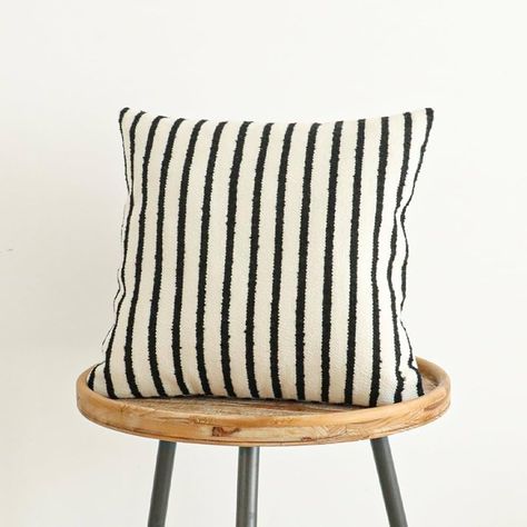 Amazon.com: Jonhier Black Striped Lumbar Boho Throw Pillow Cover, Modern Boucle Textured Rectangle Pillowcase for Sofa Couch Bed, Neutral Farmhouse Accent Decorative Cushion Cover for Living Room, 12 x 20 inch : Home & Kitchen Grey Couch Throw Pillows, Floor Couches, Black And White Throw Pillows, Office Sunroom, House Entryway, Sunroom Patio, Neutral Farmhouse, Boho Throw Pillow, Retro Country