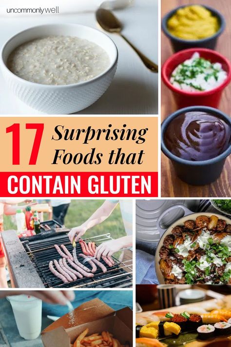 Foods That Have Gluten, What Has Gluten, Foods Containing Gluten, Gluten Products, Gluten Free Cornbread Recipe, Foods That Contain Gluten, Gluten Free Gravy, Gluten Free Lunch, Gluten Free Banana Bread