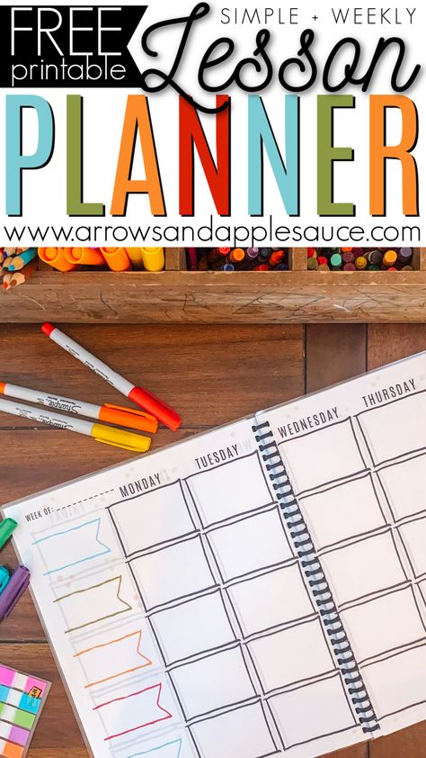 Homeschool Planning Printables, School Work Organization, Free Lesson Planner, Study Planner Printable Free, Lesson Planner Printable, Homeschool Lesson Planner, Curriculum Planner, Lesson Plan Template Free, Aesthetic Planner