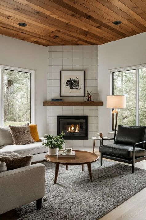 15 Cozy Corner Fireplace Living Room Ideas to Transform Your Space | by Home Decor Hub | Medium Small Living Room With Large Fireplace, Living Room With Large Fireplace, Corner Fireplace Mantels, Fireplace Living Room Ideas, Corner Fireplace Living Room, Large Fireplace, Fireplace Living Room, Corner Fireplace, Living Room With Fireplace