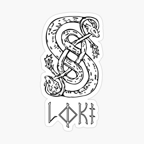 Get my art printed on awesome products. Support me at Redbubble #RBandME: https://www.redbubble.com/i/sticker/Loki-Odinson-by-Beltschazar/43749136.JCQM3?asc=u Loki Tattoo, Loki Norse Mythology, Mythology Norse, Loki Odinson, Avengers Tattoo, Blood Brother, Rune Symbols, Loki Art, Norse Tattoo