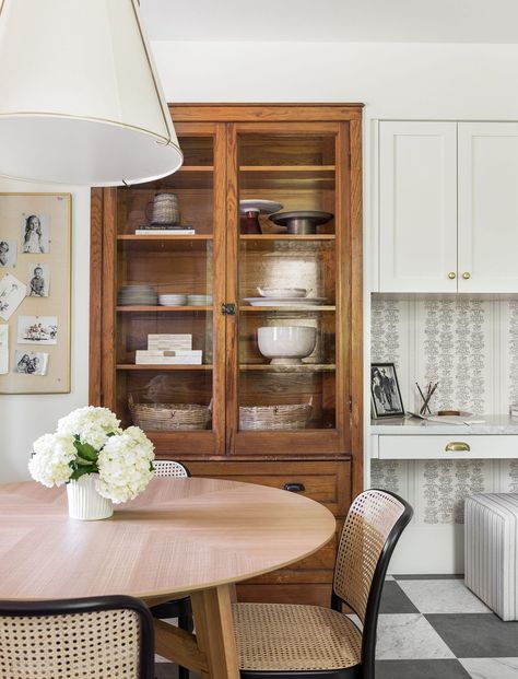 Celebrating One Year of Dream Home Makeover - Studio McGee Hutch In Kitchen, Tudor Kitchen, Historic Kitchen, House Entry, Friday Inspiration, Built In Hutch, Kitchen Hutch, Pillow Patterns, Dining Nook