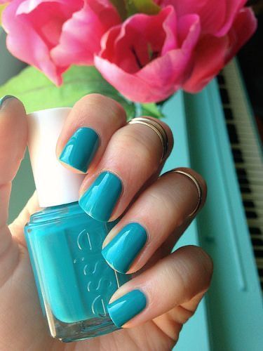 Turquoise Nail Polish, Nails Essie, Essie Nail Colors, Cute Nail Polish, Turquoise Nails, Pretty Nail Colors, Essie Nail Polish, Colorful Nail Designs, Essie Nail