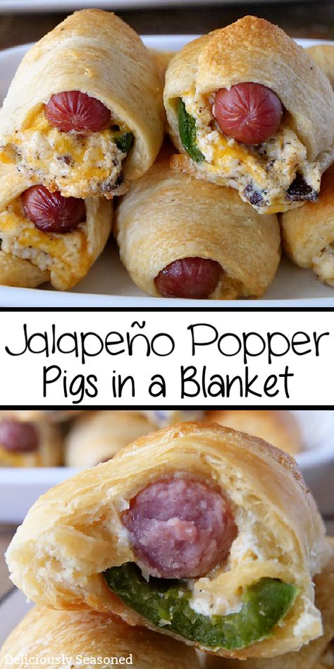 Football Food Ideas, Football Snacks, Jalapeno Popper, Delicious Appetizer Recipes, Pigs In A Blanket, Football Food, Finger Food Appetizers, Easy Appetizer Recipes, Deilig Mat