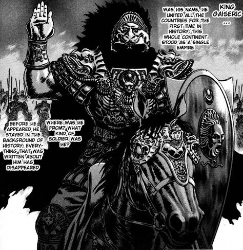 berserker king | Gaiseric - Berserk Wiki - Wikia The Black Swordsman, Black Swordsman, Character Comic, Manga Gift, Dragon Knight, 다크 판타지, Ancient World, White Dragon, Demon King