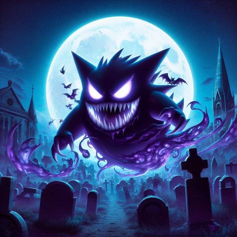 Pokemon Graveyard, Horror Pokemon, Evil Pokemon, Creepy Pokemon, Pokemon Realistic, Ghost Type Pokemon, Pokemon Costumes, Gengar Pokemon, Pokemon Halloween