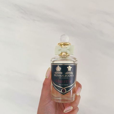 Parfum Diary on Instagram: "Scent of the day Halfeti This is in my top 5 for life. It could easily be a signature scent for me! What’s your favourite by Penhaligons? #halfeti #scentoftheday #penhaligons #oudfragrance #perfumereview #perfumes #fragrance #perfumephotography #explore #discover" Penhaligons Perfume, Oud Fragrance, Perfume Photography, Perfume Reviews, Signature Scent, Favorite Scents, Perfume Collection, For Life, Scents