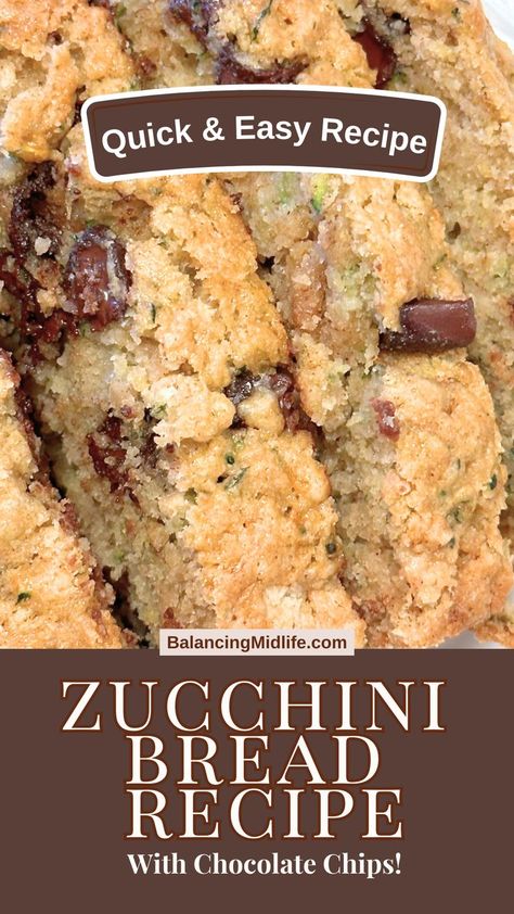 Discover the ultimate Zucchini Chocolate Chip Bread recipe that everyone raves about! This moist and delicious treat combines the goodness of zucchini with the indulgence of chocolate chips, making it a hit with family and friends. Perfect for breakfast, dessert, or a snack. Pin now and enjoy this easy-to-make recipe! Zucchini Chocolate Chip Bread, Chocolate Chip Bread Recipe, Raisin Bread Pudding, Zucchini Chocolate, Best Zucchini Bread, Chocolate Chip Zucchini Bread, Zucchini Recipes Healthy, Chocolate Chip Bread, Chocolate Zucchini Bread