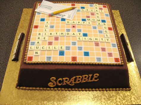 Scrabble Cake Scrabble Cake, Game Cake, Patty Cake, Scrabble Board, Cake Wrecks, Torte Cupcake, Cake Central, Gateaux Cake, Crazy Cakes