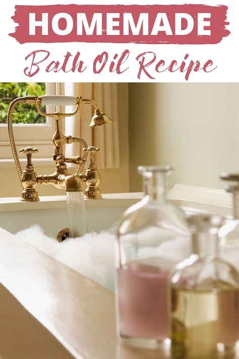 Olive Oil Bath Soak, Diy Bath Oil Recipes, Bath Oils Diy, Diy Bath Tea Recipes, Bath Remedies, Homemade Bath Oil, Bath Oil Recipe, Diy Bath Oil, Bath Tea Recipe