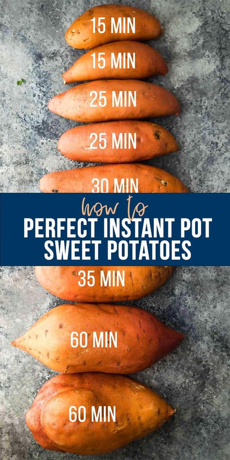 Instant Pot sweet potatoes- how to cook them to get perfect, creamy sweet potatoes in a fraction of the time it takes to roast them in the oven or boil them in water. Plus lots of ideas of how to use your pressure cooker sweet potatoes for meal prep!   #sweetpeasandsaffron #mealprep #instantpot #pressurecooker #sweetpotato Instant Pot Sweet Potatoes, Pressure Cooker Sweet Potatoes, Instant Pot Roast, Instant Pot Veggies, Power Pressure Cooker, Electric Pressure Cooker Recipes, Recipes Paleo, Cooking Sweet Potatoes, Salad Pasta