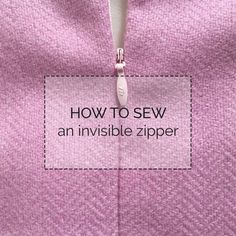 Sew Zipper Tutorial, Zipper Tutorial, Sew Zipper, Sewing Tutorials Clothes, Sew Ins, Beginner Sewing Projects Easy, Techniques Couture, Diy Sewing Clothes, Sewing Lessons