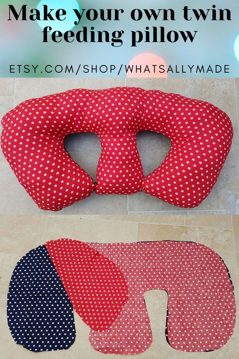 Twin Nursing Pillow Pattern Free, Feeding Pillow Pattern, Pregnancy Pillow Pattern, Twin Feeding Pillow, Twin Nursing Pillow, Baby Feeding Pillow, Breastfeeding Twins, Pillow Sewing, Boppy Nursing Pillow