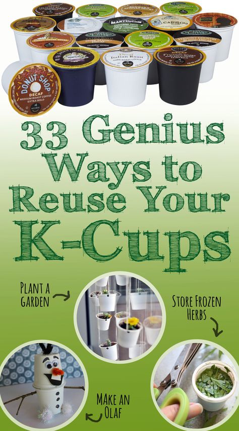 33 Genius Ways To Reuse Your K-Cups Kids Holiday Crafts, K Cup Crafts, Recycler Diy, Plastik Recycling, Kids Holiday, Holiday Crafts For Kids, Cup Crafts, Recycled Projects, Upcycle Recycle