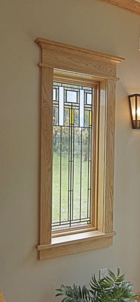 Craftsman Style Window Casing, Door Pediments Interior, Wood Window Design Modern, Wood Window Trim, Craftsman Style Windows, Craftsman Window, Cove Moulding, Craftsman Window Trim, Interior Window Trim