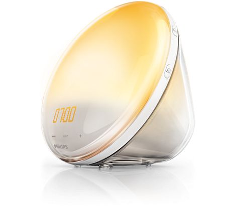 Inspired by nature’s sunrise the Philips Wake-up Light uses a unique combination of light and sound to wake you in a more natural way.The colour of the morning light changes from soft dawn reds through warm orange to bright yellow light. Wake Up With You, Light Alarm Clock, T Lights, Dim Lighting, Power Plug, Luz Natural, Morning Light, Light Therapy, Fm Radio