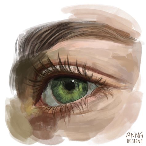 Green Eyes Illustration, Dreamy Eyes Drawing, Blue Eyes Illustration, How To Draw Green Eyes, Human Eye Sketch, Green Eyes Digital Art, Green Eye Painting, Green Eye Drawing, Green Eyes Painting