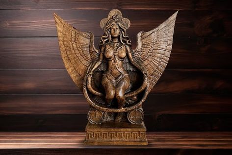 Lilith Statue Handcrafted Wooden Statue of Goddess Lilith Lilith Dark Goddess Inanna Ishtar Ancient Sumerian Goddess Gothic Satanic Decor - Etsy Lilith Statue, Satanic Decor, Sumerian Goddess, Goddess Lilith, Ancient Sumerian, Dark Goddess, Wooden Statues, Ukraine, Figurines