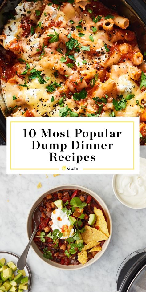 Crock Pot Meal Prep Healthy Dump Dinners, Cheap Dump Dinners, Simple Crock Pot Meals Dump Dinners, Fast Slow Cooker Meals, Easy Dump And Go Crockpot Recipes, Easy Crockpot Dump Recipes, Dump And Bake Dinner Recipes, Healthy Dump Meals, Easy Dump Recipes