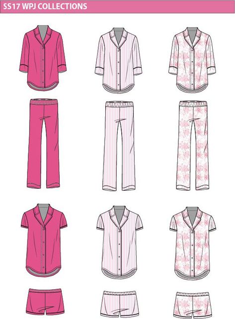 Woman Pyjama Collection on Behance Sleeping Garments Drawing, Fashion Infographic Design, Pyjama Drawing, Pyjamas Drawing, Pajama Drawing, Pajamas Drawing, 70’s Outfit, Channel Outfits, Fashion Infographic