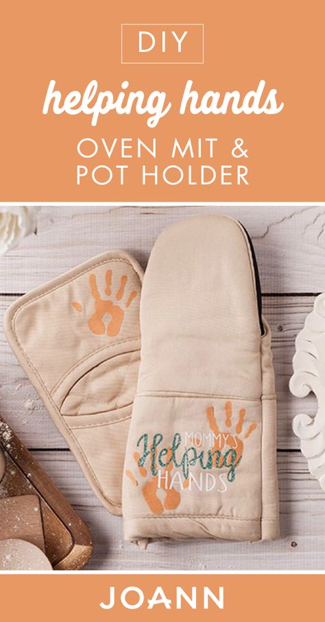 Mommy Survival Kit, Grammy Gift, Mother's Day Projects, Handprint Gifts, Oven Mitts Gift, Oven Mittens, Craft Classes, Oven Mitt, Oven Glove