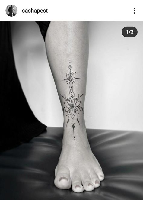 Fine Line Shin Tattoo, Ankle Leg Tattoo For Women, Shin Tattoos For Women Mandala, Small Shin Tattoo, Shin Tattoo Women, Fine Line Leg Tattoos Women, Front Calf Tattoos For Women, Lower Shin Tattoo, Shin Tattoos For Women Ideas